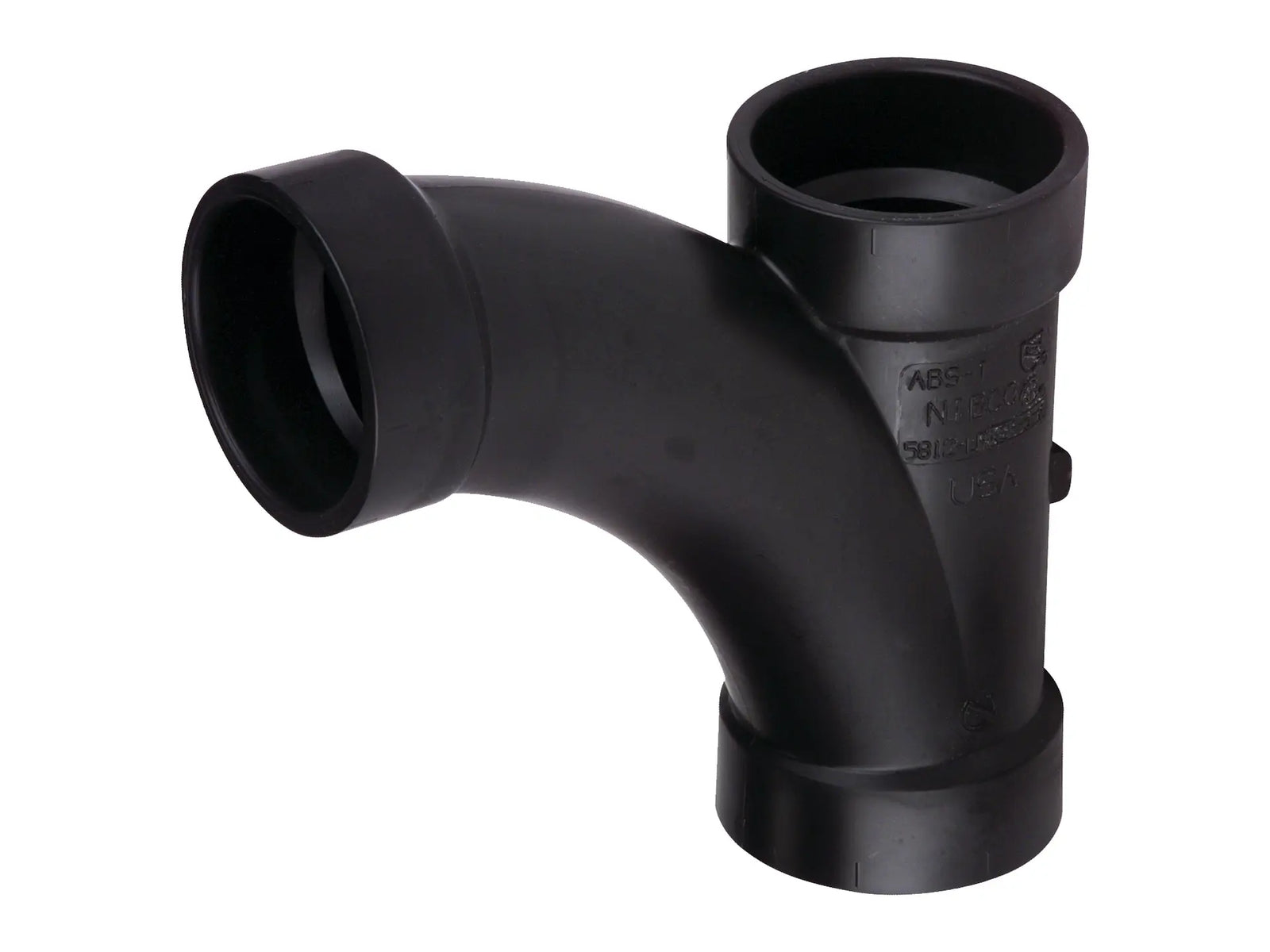 NIBCO I157050, 1-1/2in. x 1-1/2in. x 1-1/2in. Long Radius Combination Tee-Wye H x H x H ABS DWV