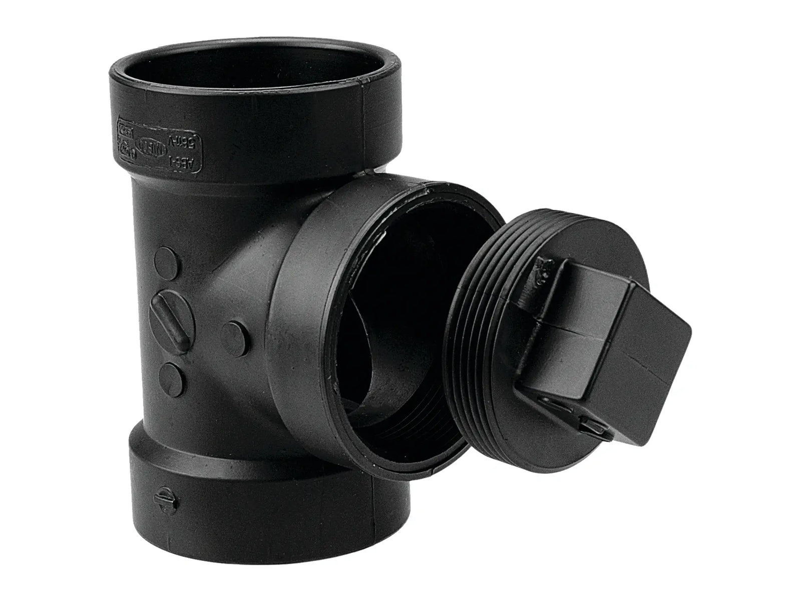 NIBCO I159100, 2 in. x 2 in. x 2 in. Test Tee H x H x Cleanout with Plug ABS DWV 5814