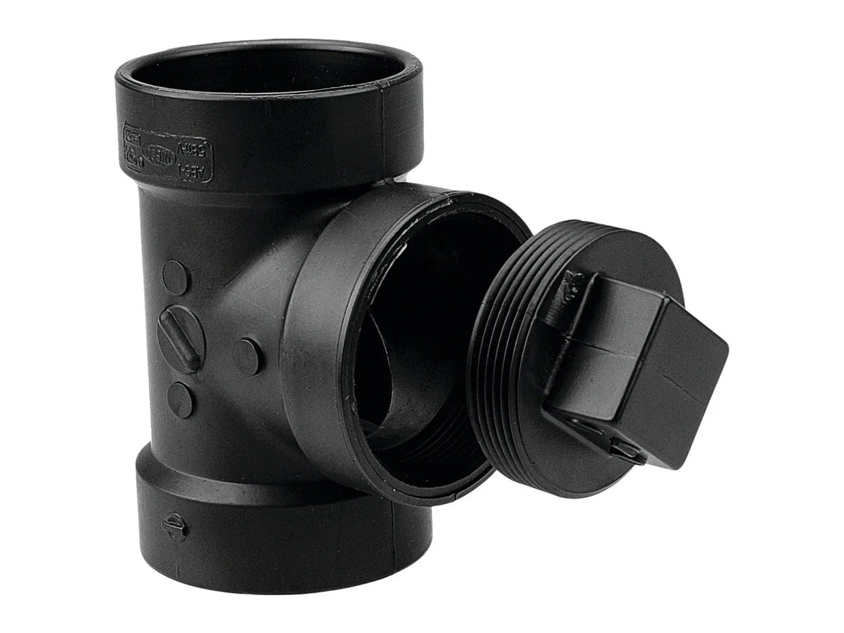 NIBCO I159150, 3 in. x 3 in. x 3 in. Test Tee H x H x Cleanout with Plug ABS DWV 5814
