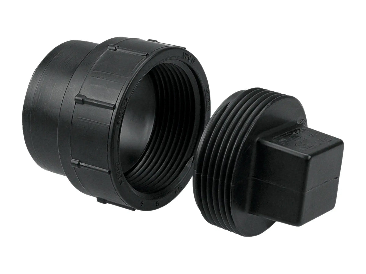 NIBCO I169300, 3 in. Cleanout Adapter Spg x Cleanout with Plug ABS DWV 5816