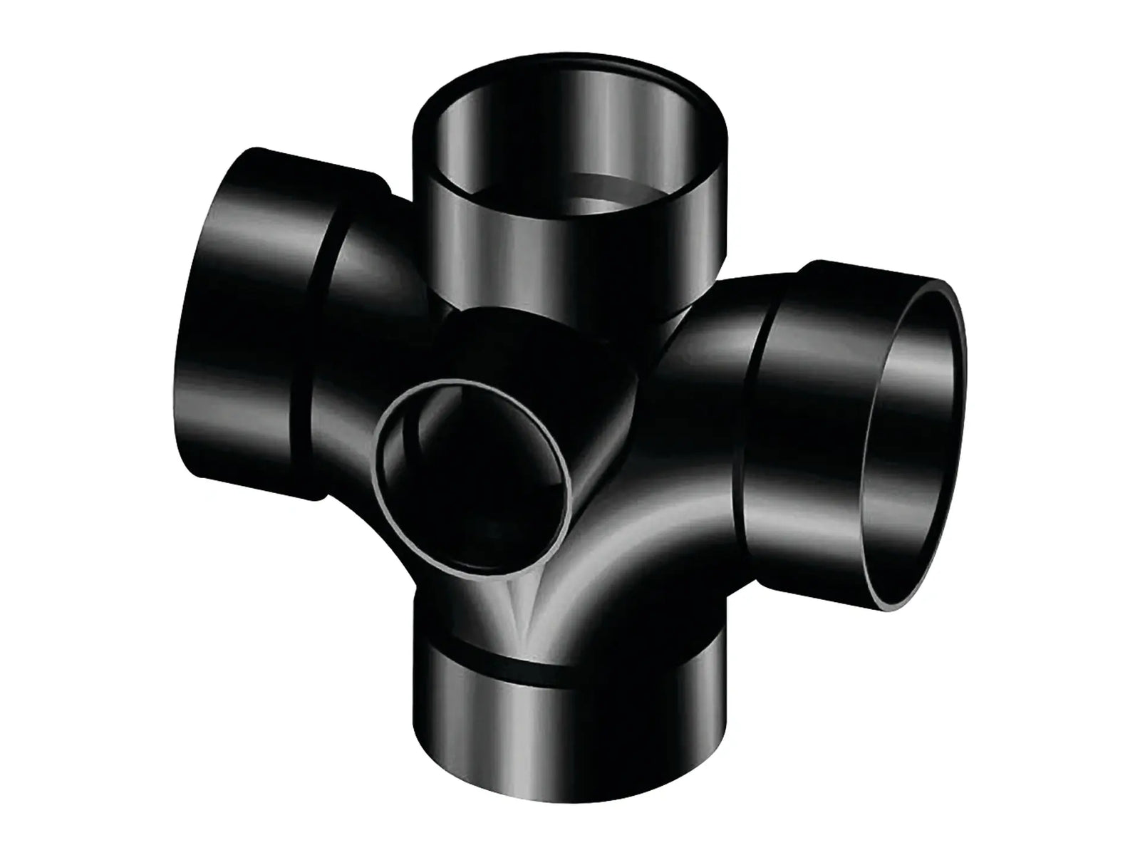 NIBCO I275250, 3 in. x 3 in. x 3 in. x 3 in. Double Sanitary Tee with 90° Inlet Hub ABS DWV 5835-9