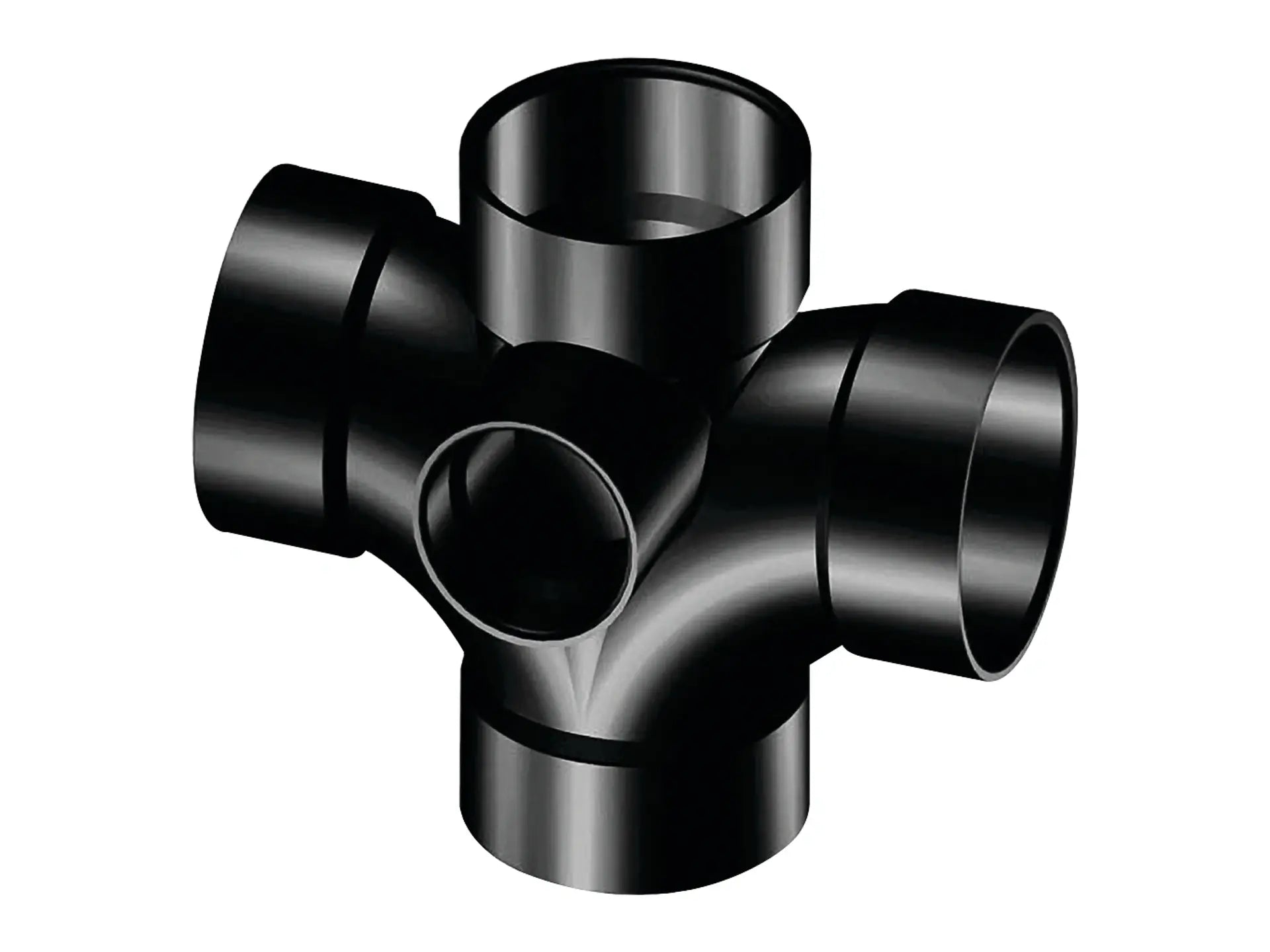 NIBCO I275250, 3 in. x 3 in. x 3 in. x 3 in. Double Sanitary Tee with 90° Inlet Hub ABS DWV 5835-9