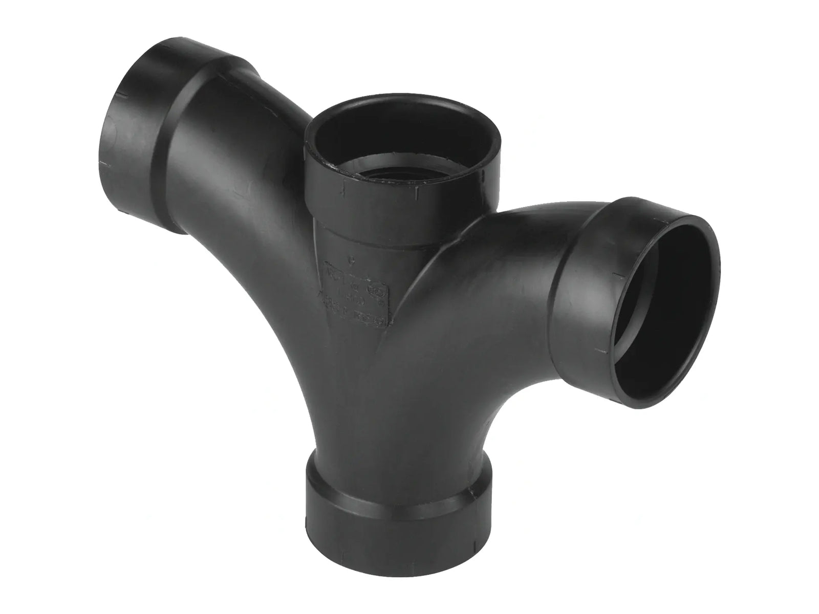 NIBCO I277500, 2 in. x 1-1/2 in. x 2 in. x 2 in. Double Fixture Tee Hub ABS DWV 5835-B
