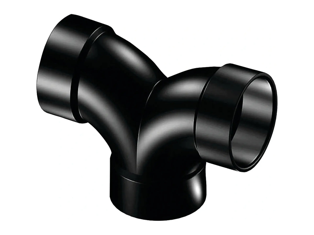 NIBCO I285600, 4 in. x 4 in. Double Elbow Hub x Hub x Hub ABS DWV 5837