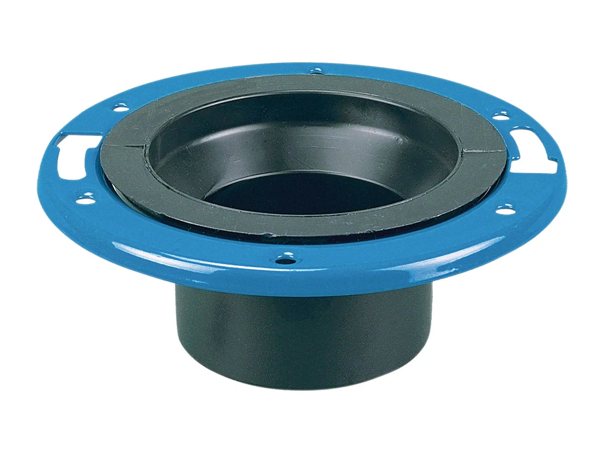 NIBCO I355490, 4in. x 4in. Adjustable Closet Flange with Plastic Coated Steel Flange Spg ABS DWV