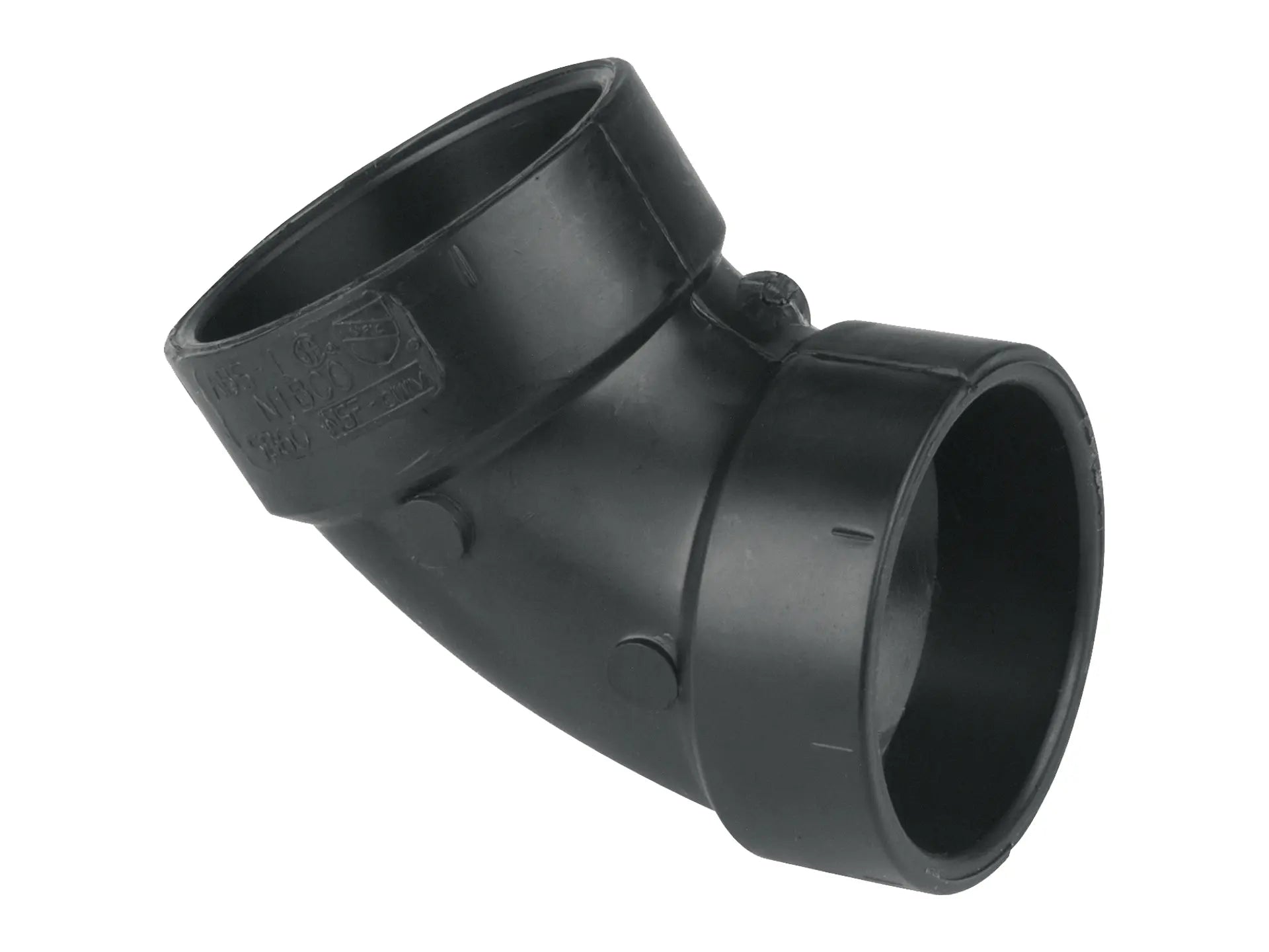 NIBCO I440400, 3 in. x 3 in. 60° Elbow Hub x Hub ABS DWV 5860