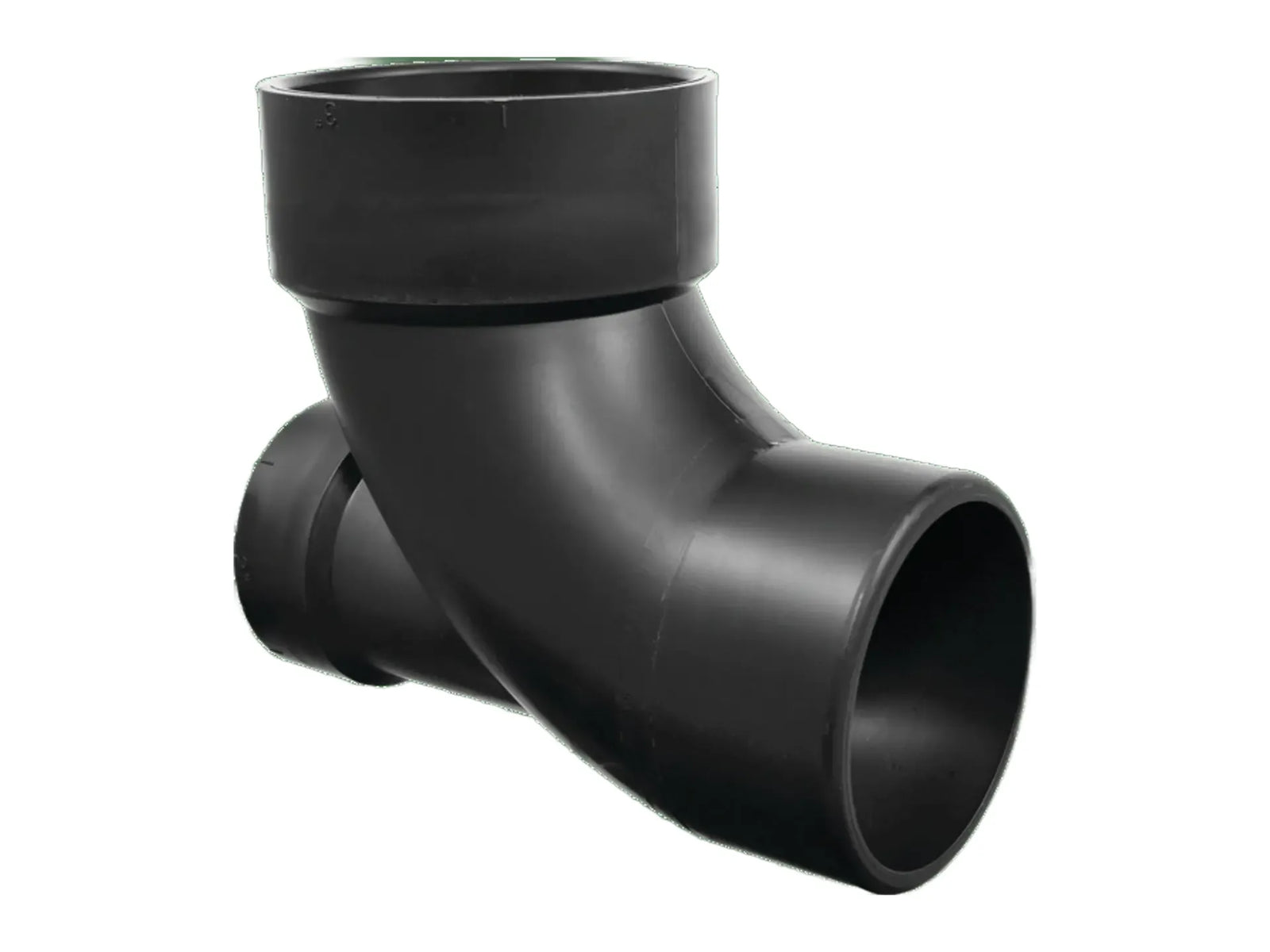 NIBCO I447000, 3 in. x 3 in. x 2 in. 90° Elbow with Low Heel Inlet Spg x Hub ABS DWV 5861-2-LH