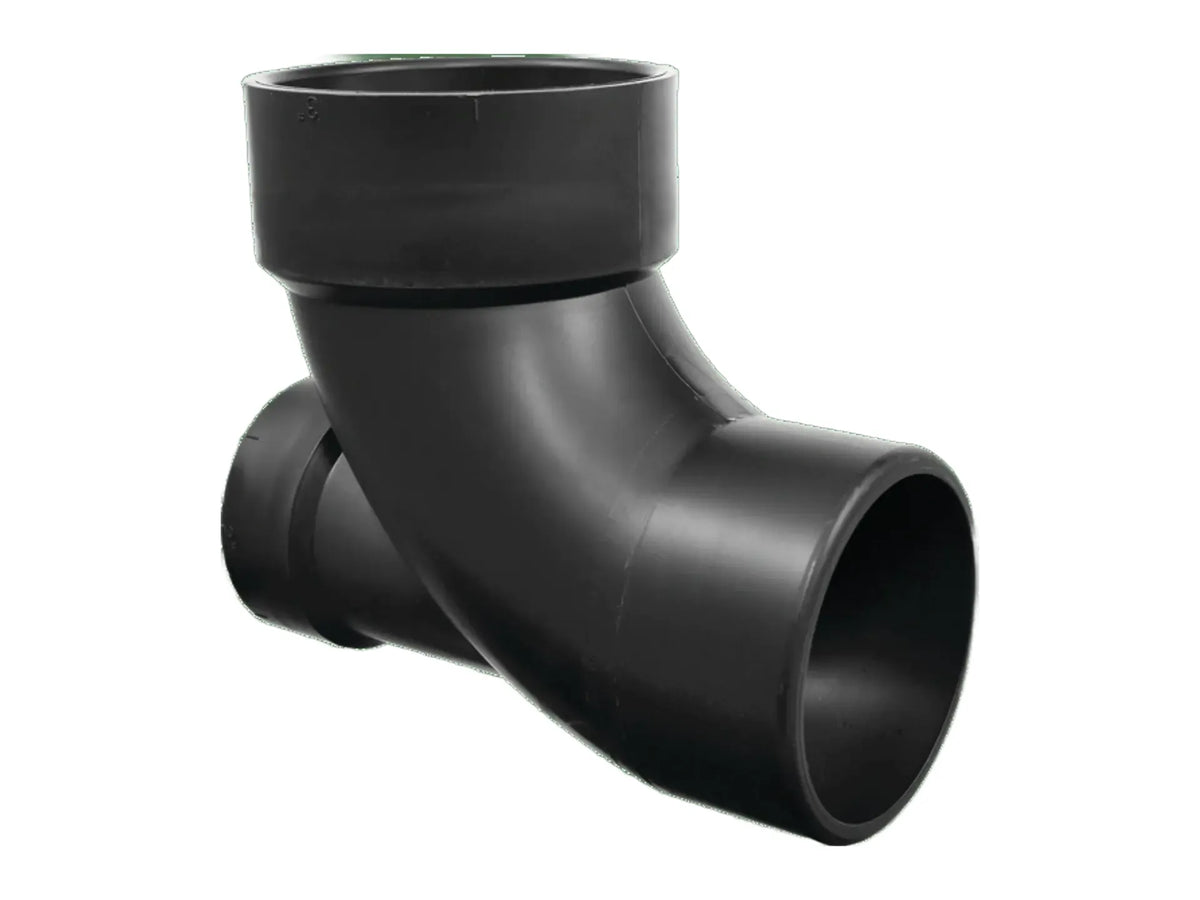 NIBCO I447000, 3 in. x 3 in. x 2 in. 90° Elbow with Low Heel Inlet Spg x Hub ABS DWV 5861-2-LH