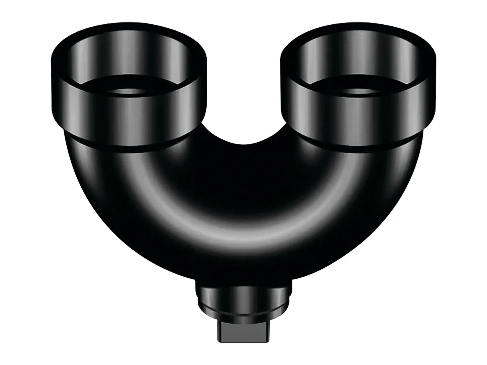 NIBCO I532350, 2 in. Return Bend Hub x Hub x Cleanout with Plug ABS DWV 5878