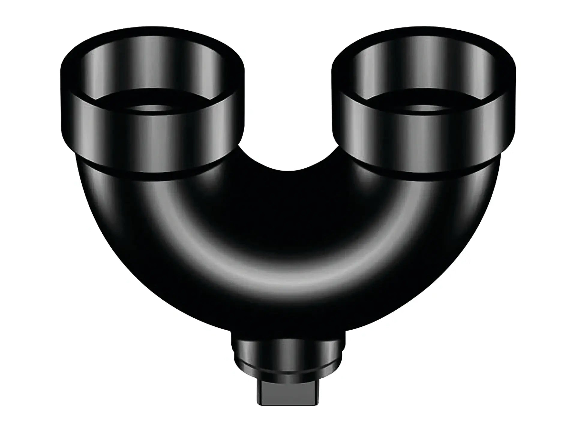 NIBCO I532350, 2 in. Return Bend Hub x Hub x Cleanout with Plug ABS DWV 5878