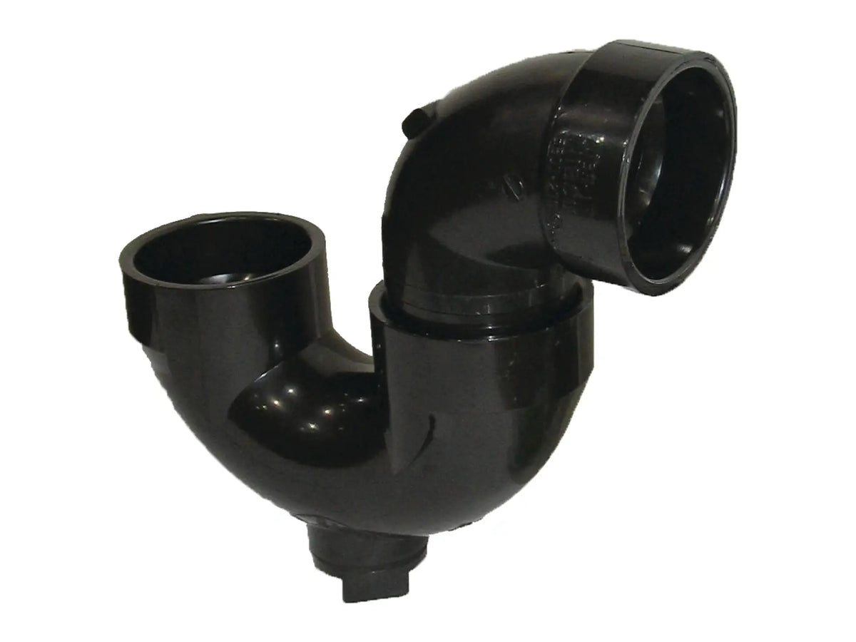 NIBCO I560350, 2 in. x 2 in. P-Trap Hub x Hub x Cleanout with Plug ABS DWV 5884
