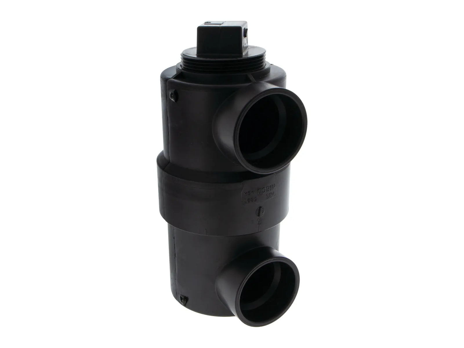 NIBCO I595250, 1-1/2in. x 3in. x 6in. Swivel Drum Trap Hub x Hub x Cleanout with Plug ABS DWV 5891