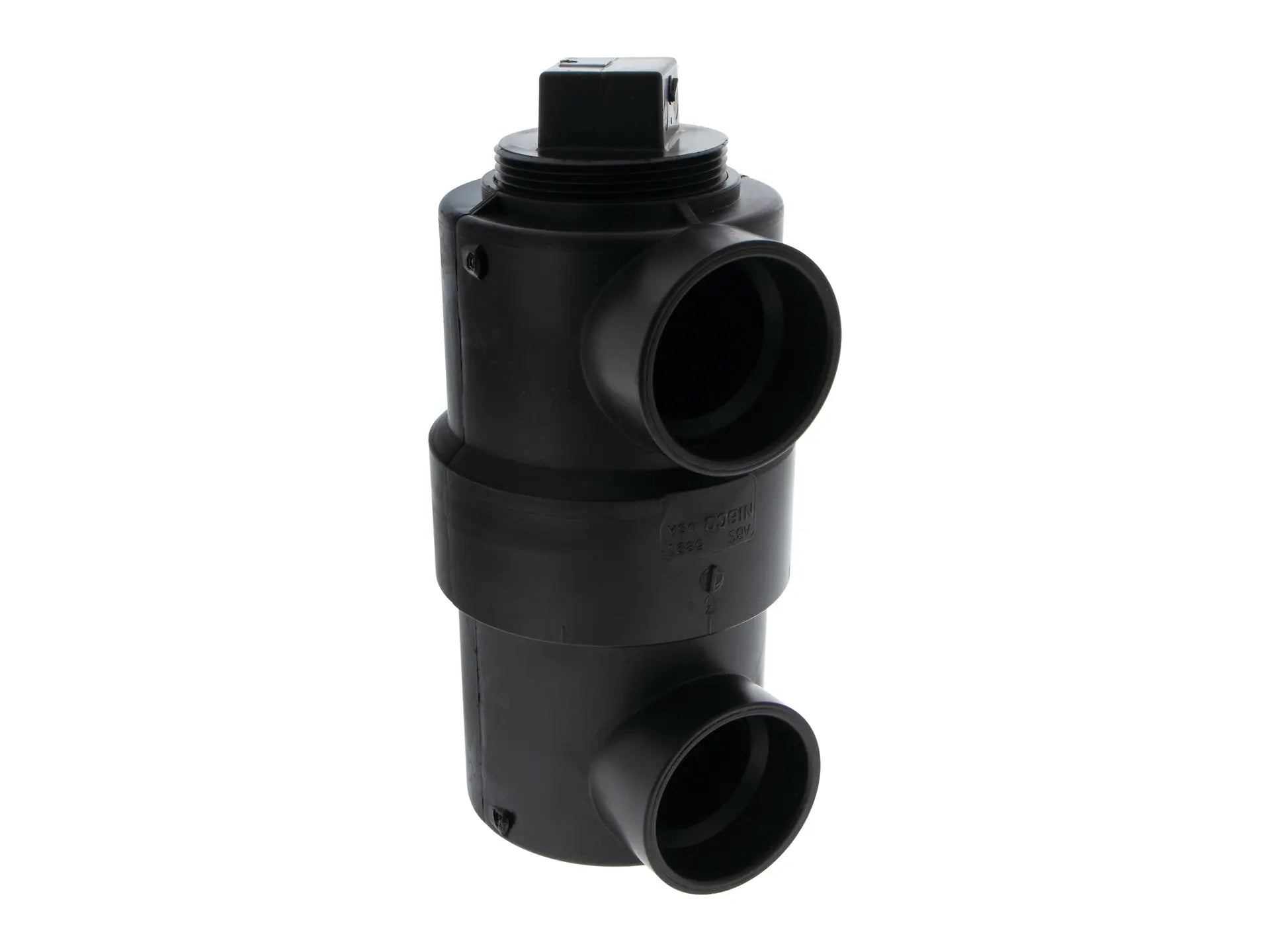 NIBCO I595250, 1-1/2in. x 3in. x 6in. Swivel Drum Trap Hub x Hub x Cleanout with Plug ABS DWV 5891