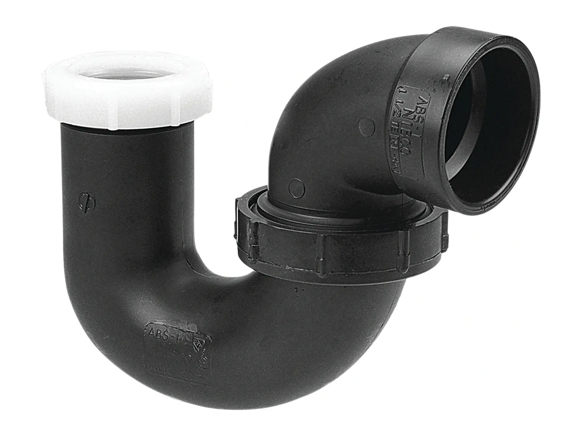NIBCO I600300, 1-1/4 in. x 1-1/4 in. P-Trap with Union Joint Hub x SJ ABS DWV 5892