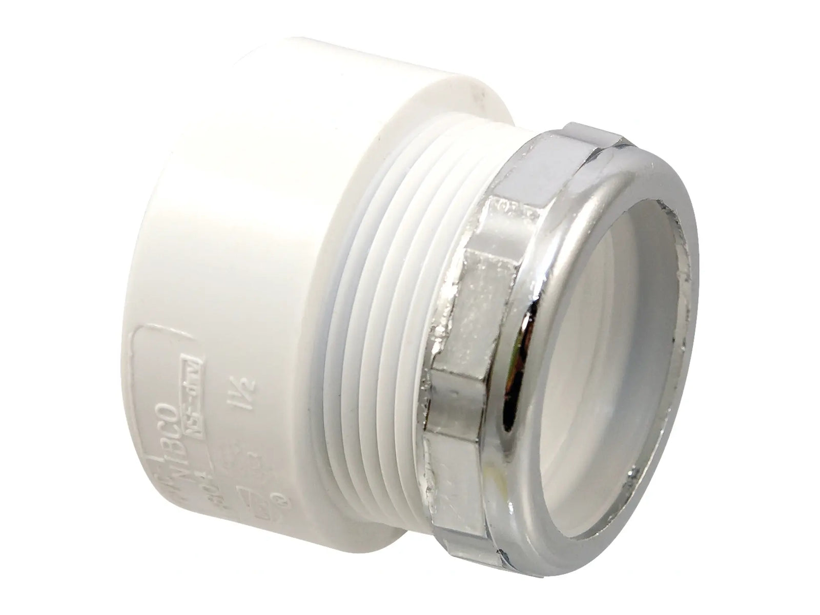 NIBCO K018170, 1-1/2 in. x 1-1/4 in. Trap Adapter H x SJ PVC DWV 4801-7-C