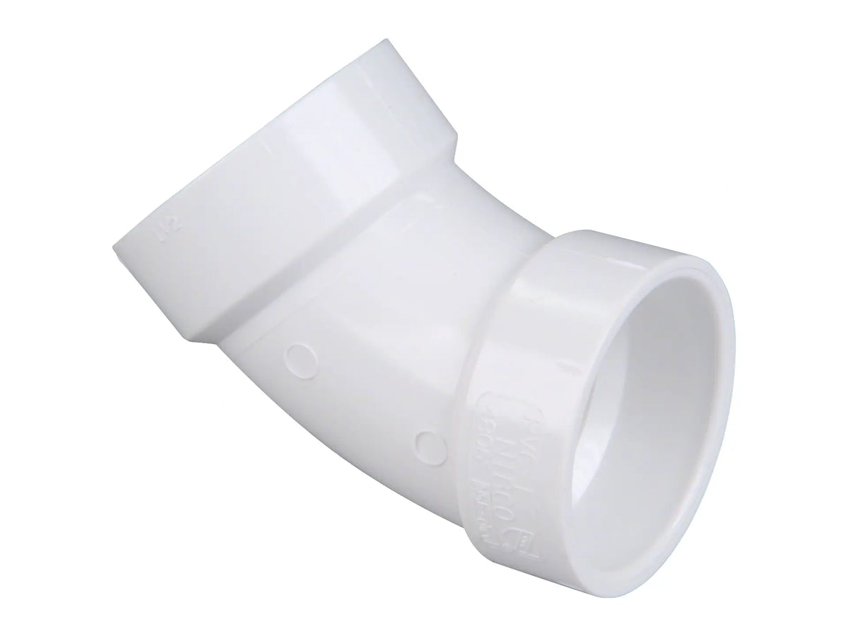 NIBCO K042550, 1-1/2 in. x 1-1/2 in. 45° Elbow H x H PVC DWV 4806