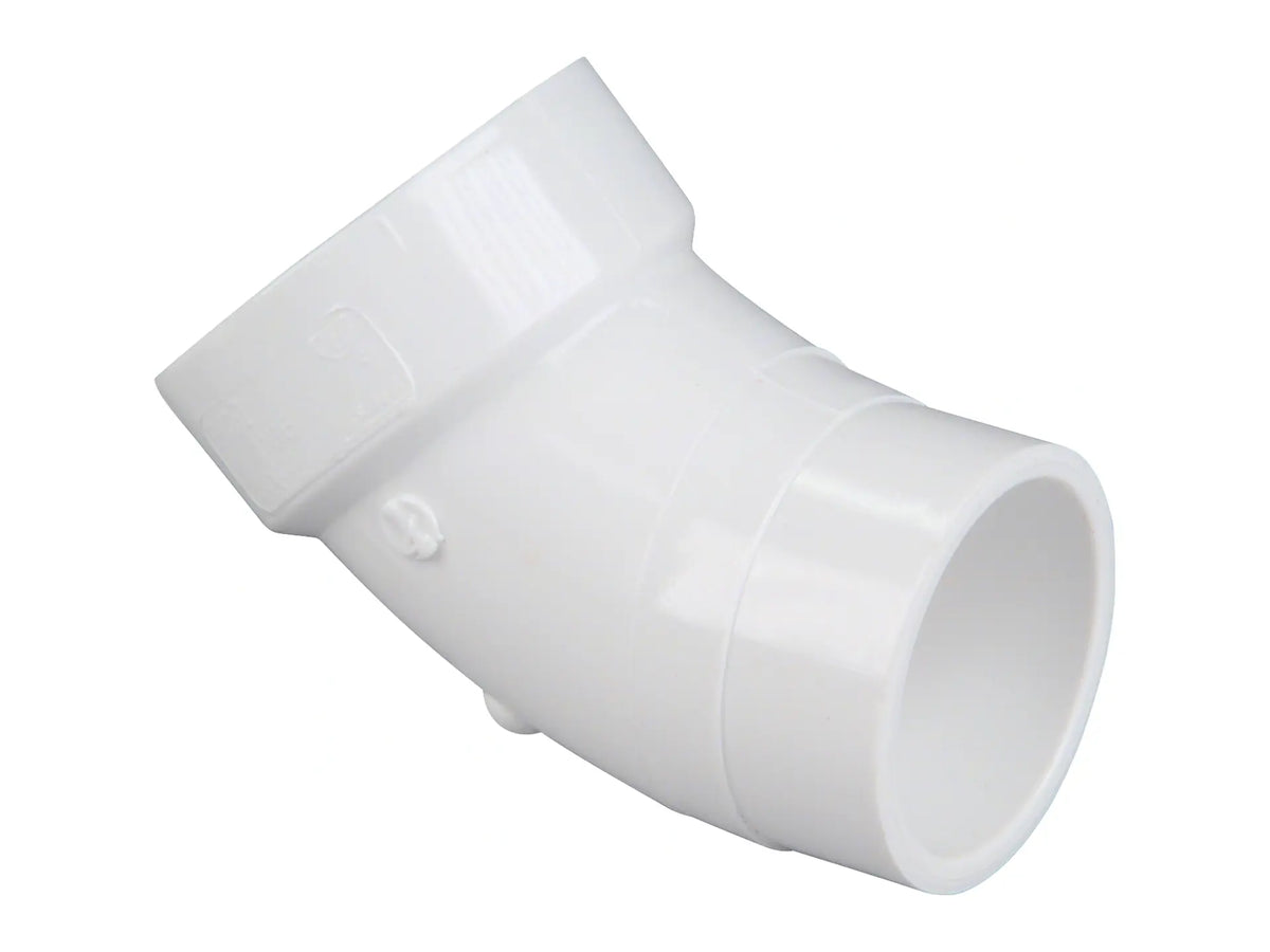 NIBCO K044150, 3 in. x 3 in. 45° Street Elbow Spg x H PVC DWV 4806-2