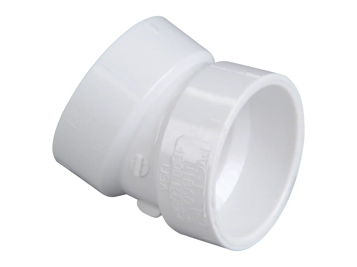 NIBCO K079450, 4 in. x 4 in. 22-1/2° Elbow H x H PVC DWV 4808