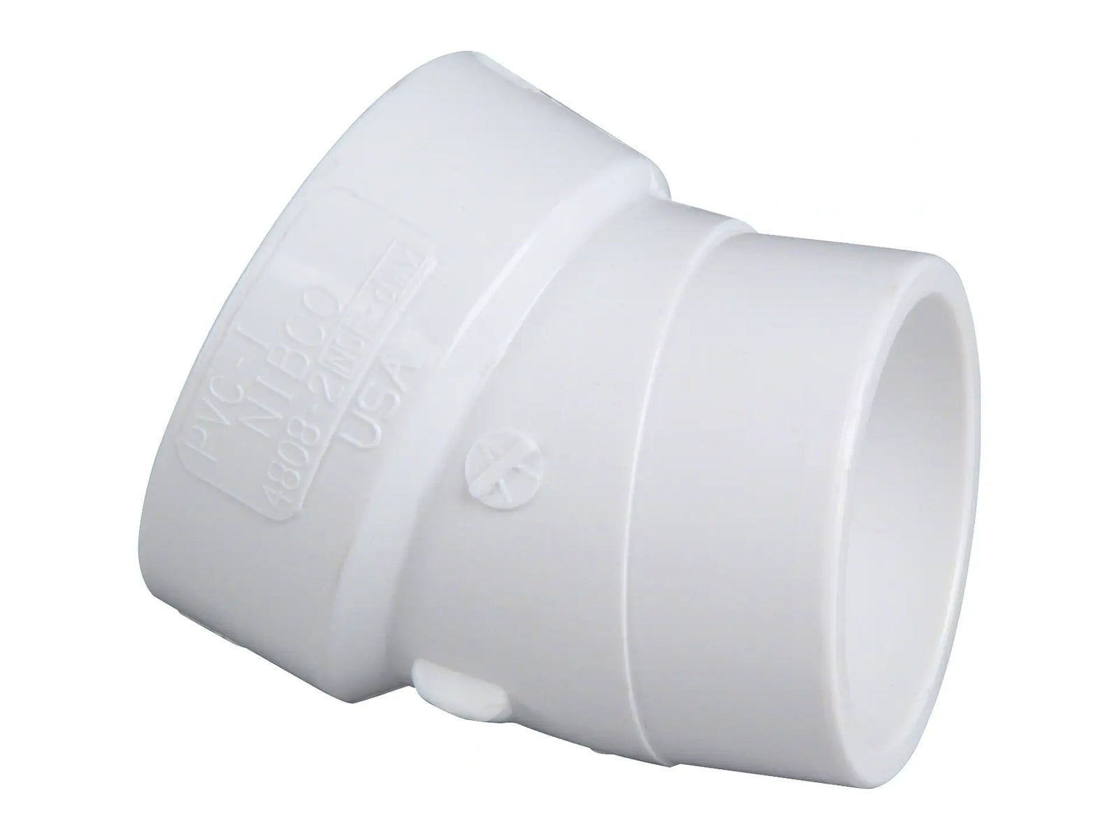 NIBCO K079550, 1-1/2 in. x 1-1/2 in. 22-1/2° Street Elbow Spg x H PVC DWV 4808-2