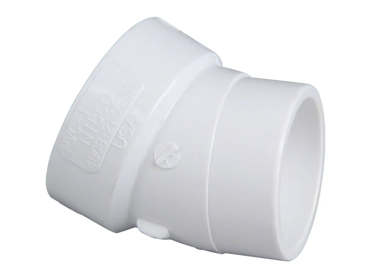 NIBCO K079620, 3 in. x 3 in. 22-1/2° Street Elbow Spg x H PVC DWV 4808-2