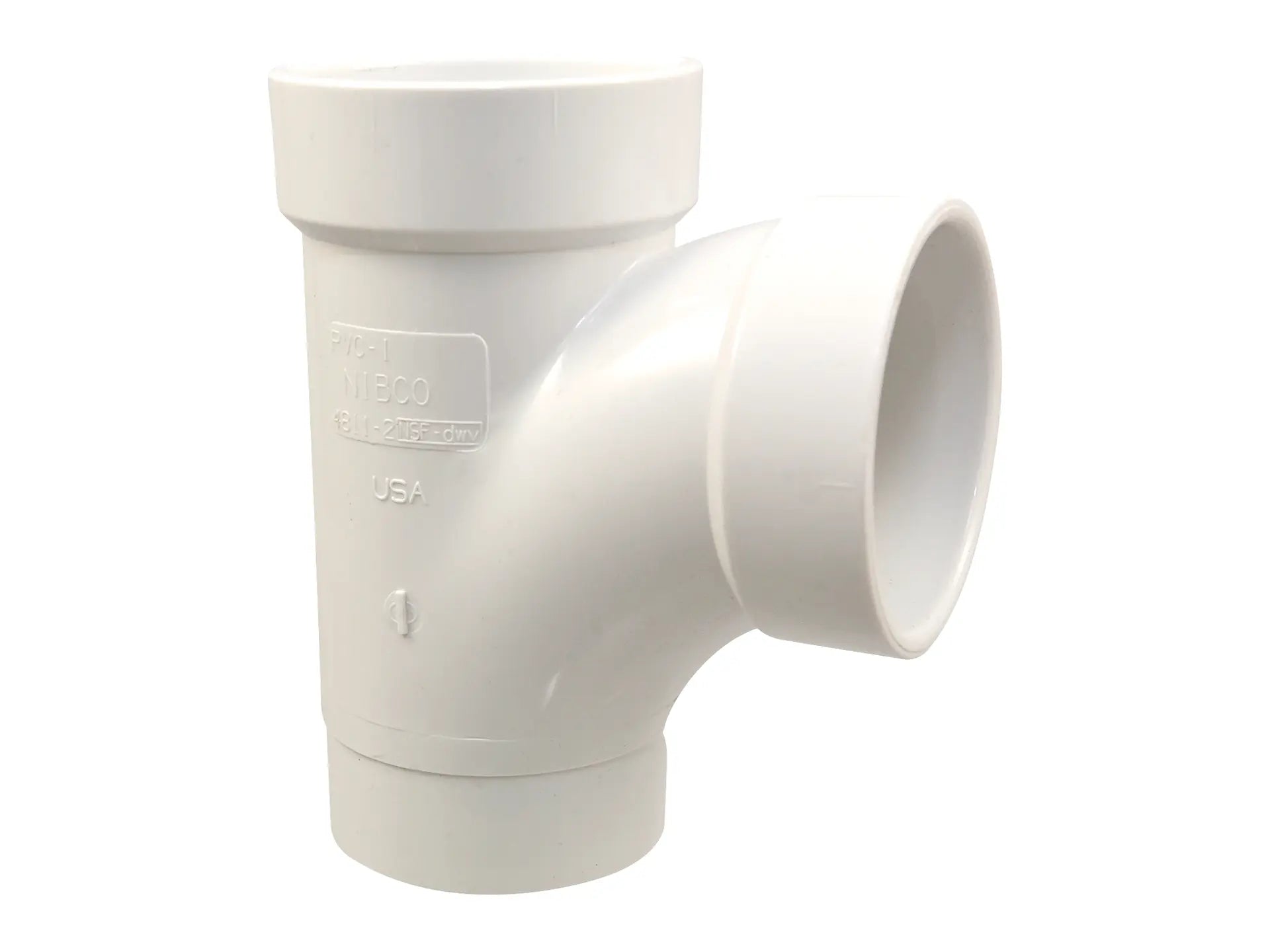 NIBCO K103300, 4 in. x 4 in. x 2 in. Sanitary Street Tee Spg x H x H PVC DWV 4811-2