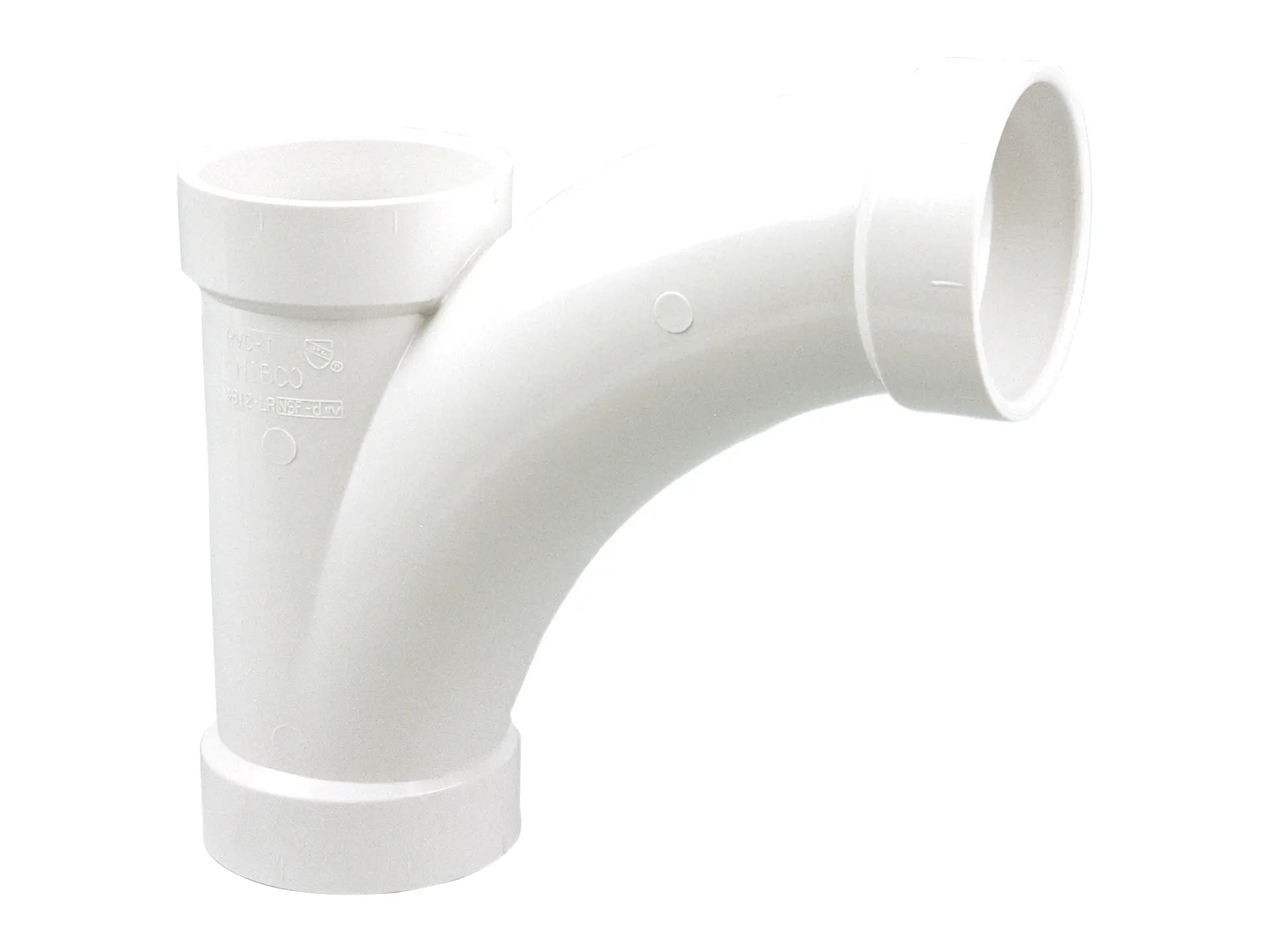 NIBCO K157300, 3 in. x 3 in. x 3 in. Long Radius Combination Tee-Wye H x H x H PVC DWV 4812-LR