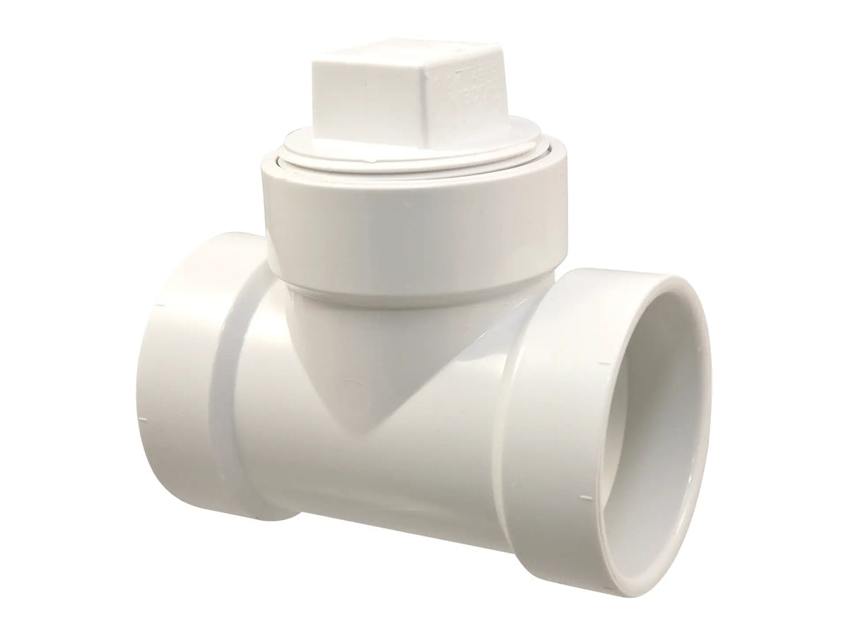 NIBCO K159100, 2 in. x 2 in. x 2 in. Test Tee H x H x Cleanout with Plug PVC DWV 4814