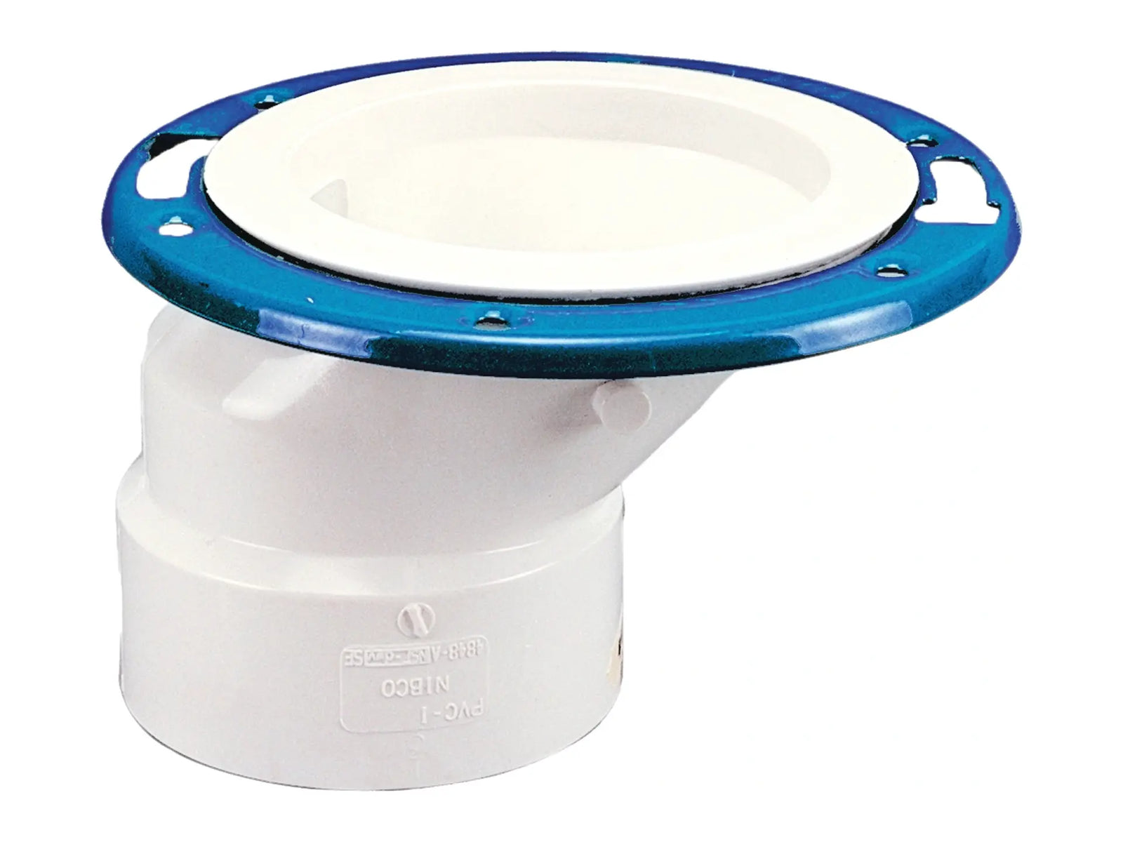 NIBCO K325250, 4in. x 3in. Offset Adjustable Closet Flange with Plastic Coated Steel Flange Hub PVC