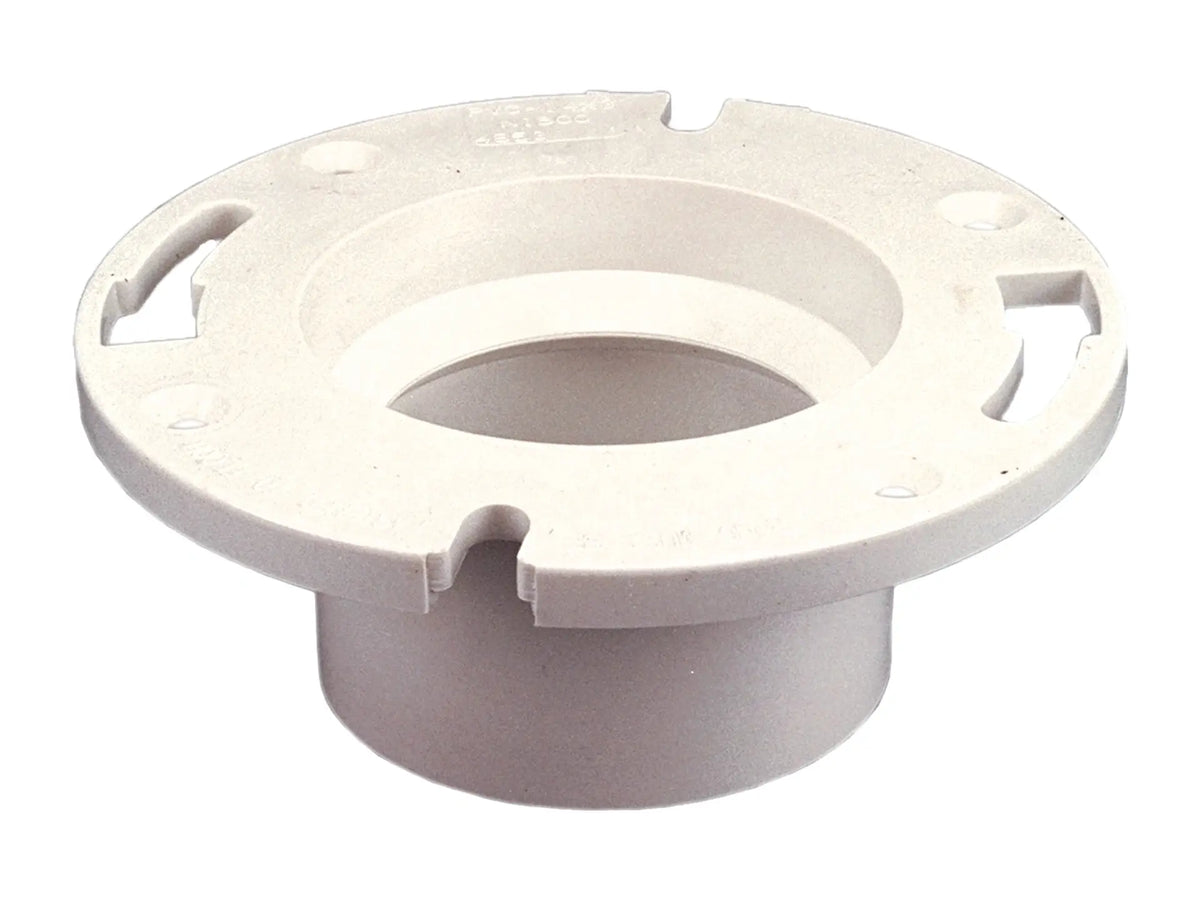 NIBCO K355700, 3 in.;4 in. x 3 in. Flush Closet Flange with Pipe Stop PVC DWV 4853
