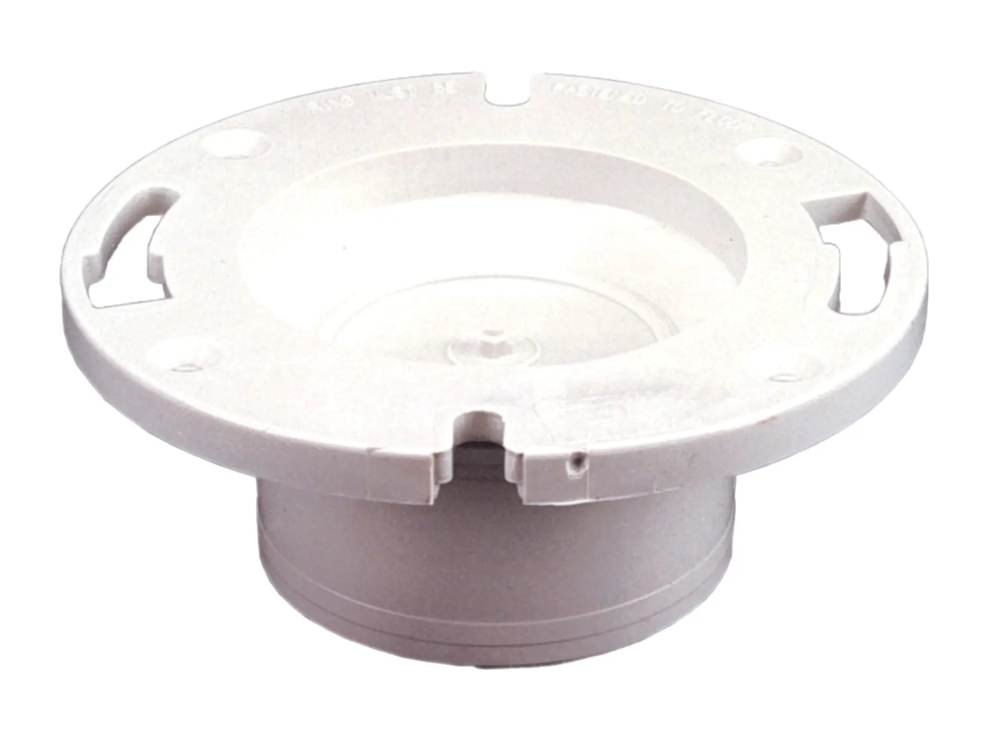 NIBCO K440100, 4 in. x 3 in. Closet Flange with Knockout Test Plug Hub PVC DWV 4855