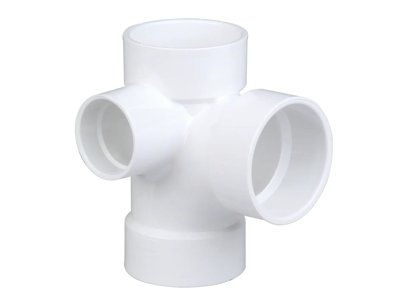 NIBCO K495350, 3 in. x 3 in. x 3 in. x 2 in. Sanitary Tee with 90° Left Inlet Hub PVC DWV 4871
