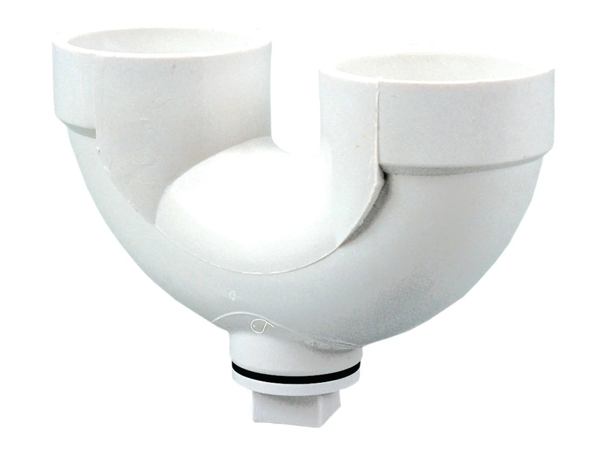 NIBCO K530350, 2 in. Return Bend Hub x Hub x Cleanout with Plug PVC DWV 4878