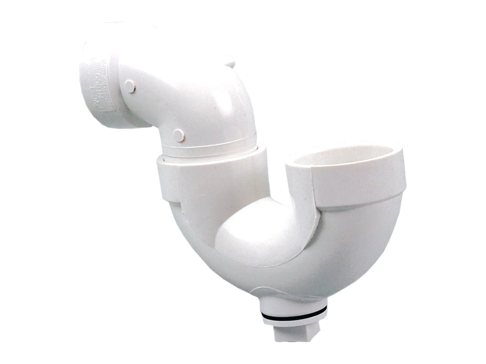 NIBCO K560300, 1-1/2 in. x 1-1/2 in. P-Trap Hub x Hub x Cleanout with Plug PVC DWV 4884