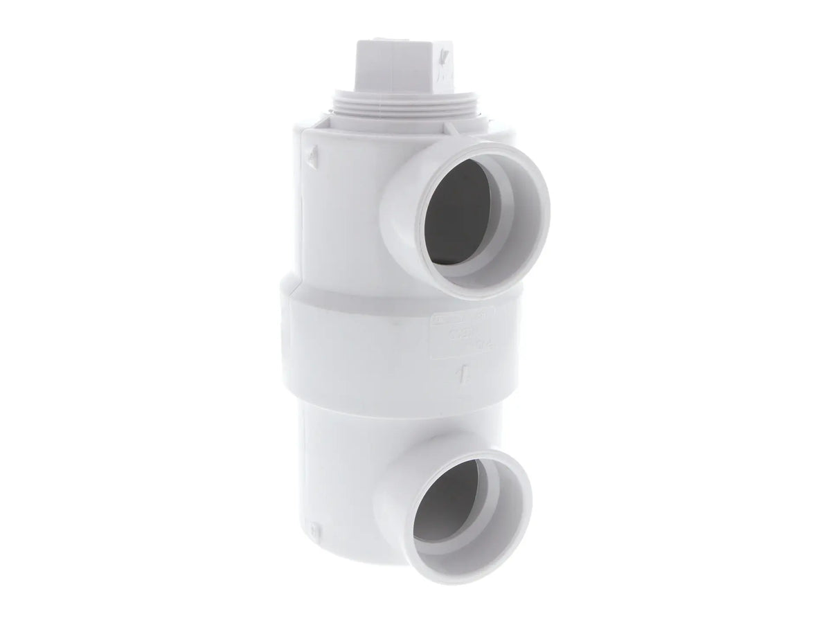 NIBCO K595250, 1-1/2in. x 3in. x 6in. Swivel Drum Trap Hub x Hub x Cleanout with Plug PVC DWV 4891