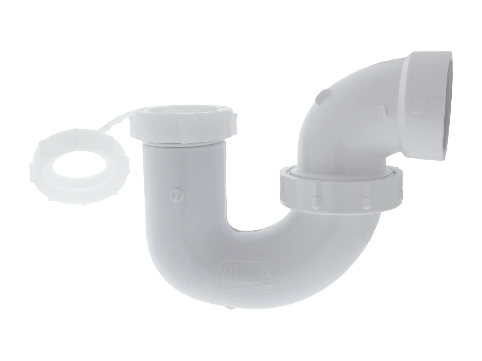NIBCO K603000, 1-1/2 in.x1-1/4 in. OR 1-1/2 in. P-Trap with Union Joint L.A. Pattern Hub x SJ
