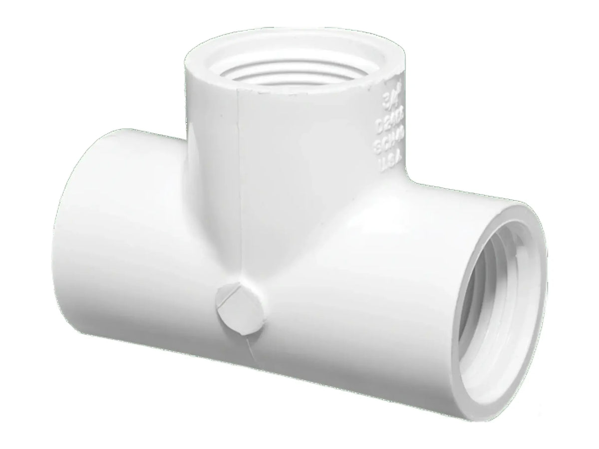 NIBCO L14905YP, 3/4 in. x 3/4 in. x 3/4 in. FxFxF Tee PVC 40 405-007