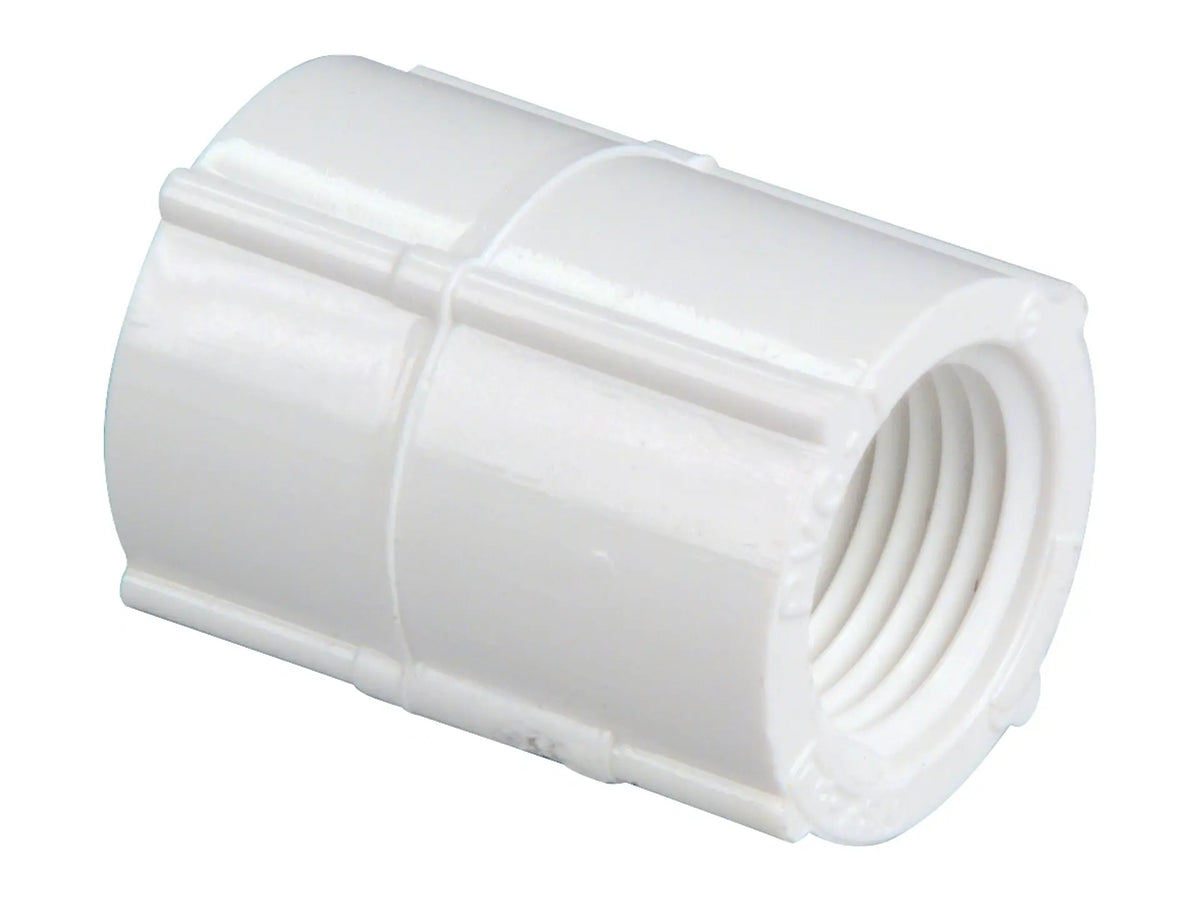 NIBCO L805000, 1/2 in. x 1/2 in. FxF Threaded Coupling PVC 40 430-005