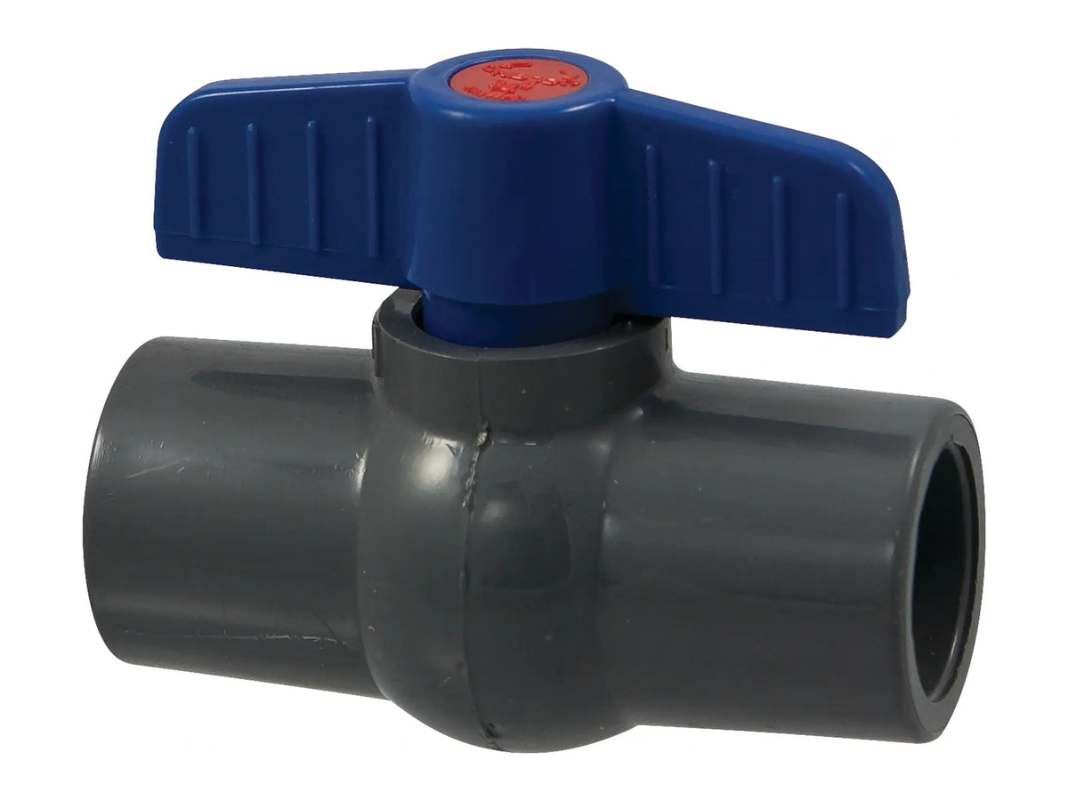 NIBCO MA062AD, 2 in. Ball Valve Socket, Compact Economy, PVC Schedule 80, FKM S45CEV