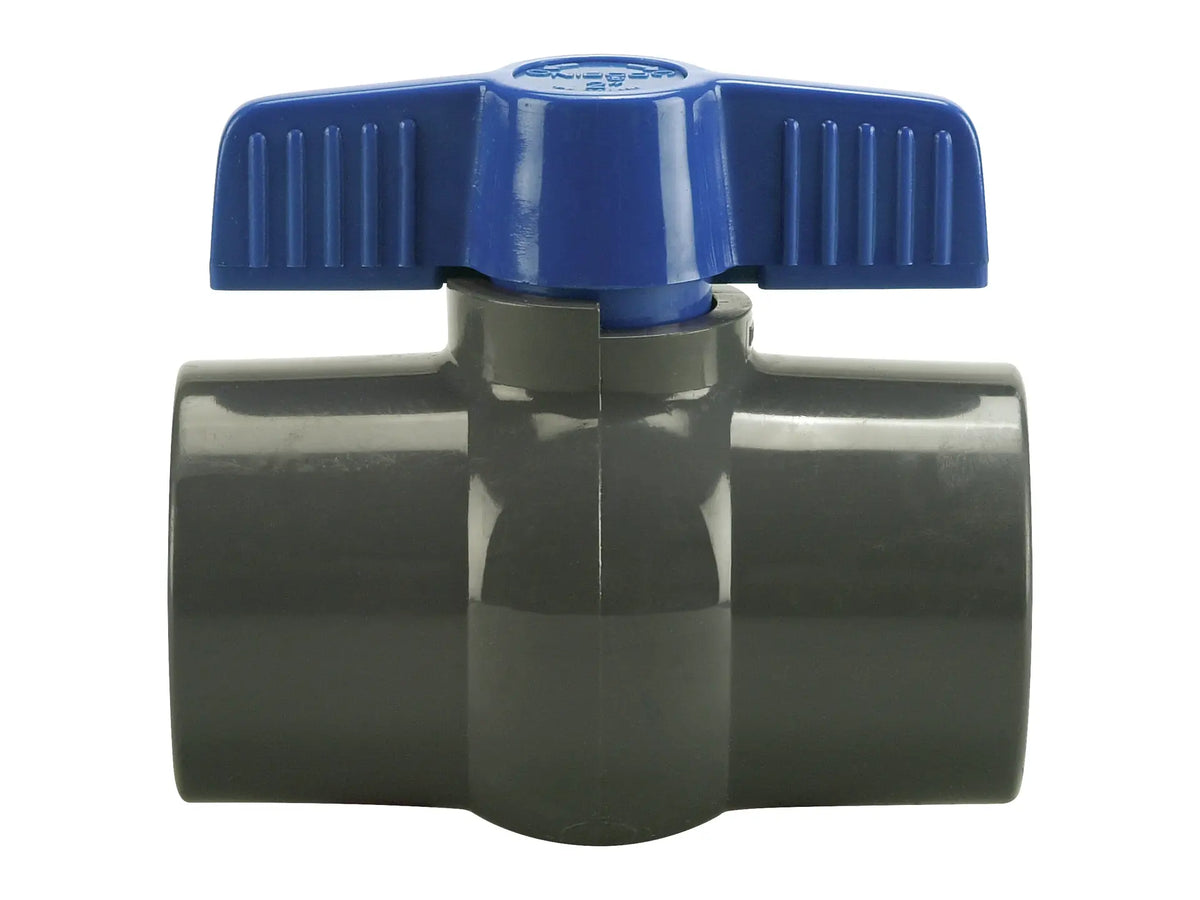 NIBCO MA064AA, 1 in. Ball Valve Socket, Compact Economy, PVC Schedule 80, EPDM S45CEE