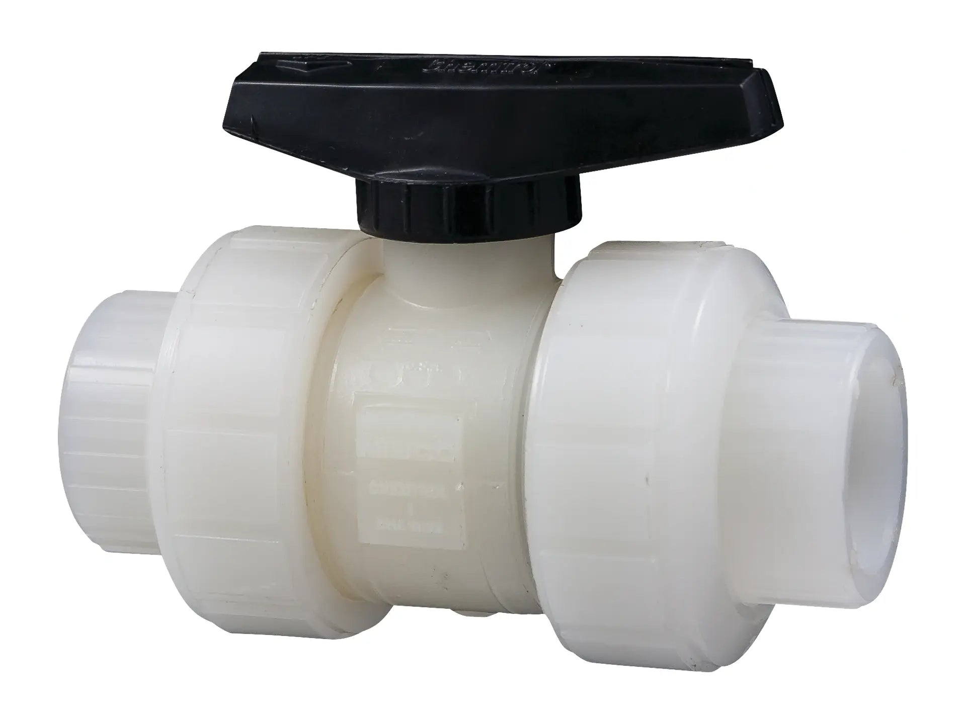 NIBCO ME599AH, 4in. Ball Valve Model C, Socket, Tru-Bloc True Union, Kynar Natural PVDF Sch 80