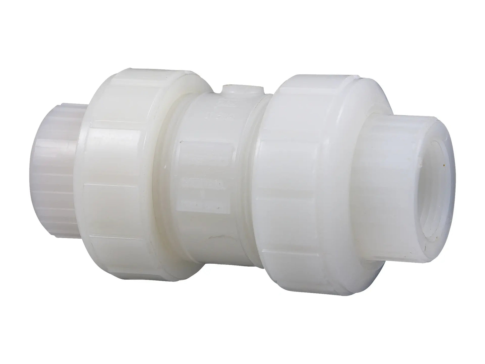 NIBCO ME800A8, 3/4in. Ball Check Valve Threaded, True Union, Kynar Natural PVDF Schedule 80