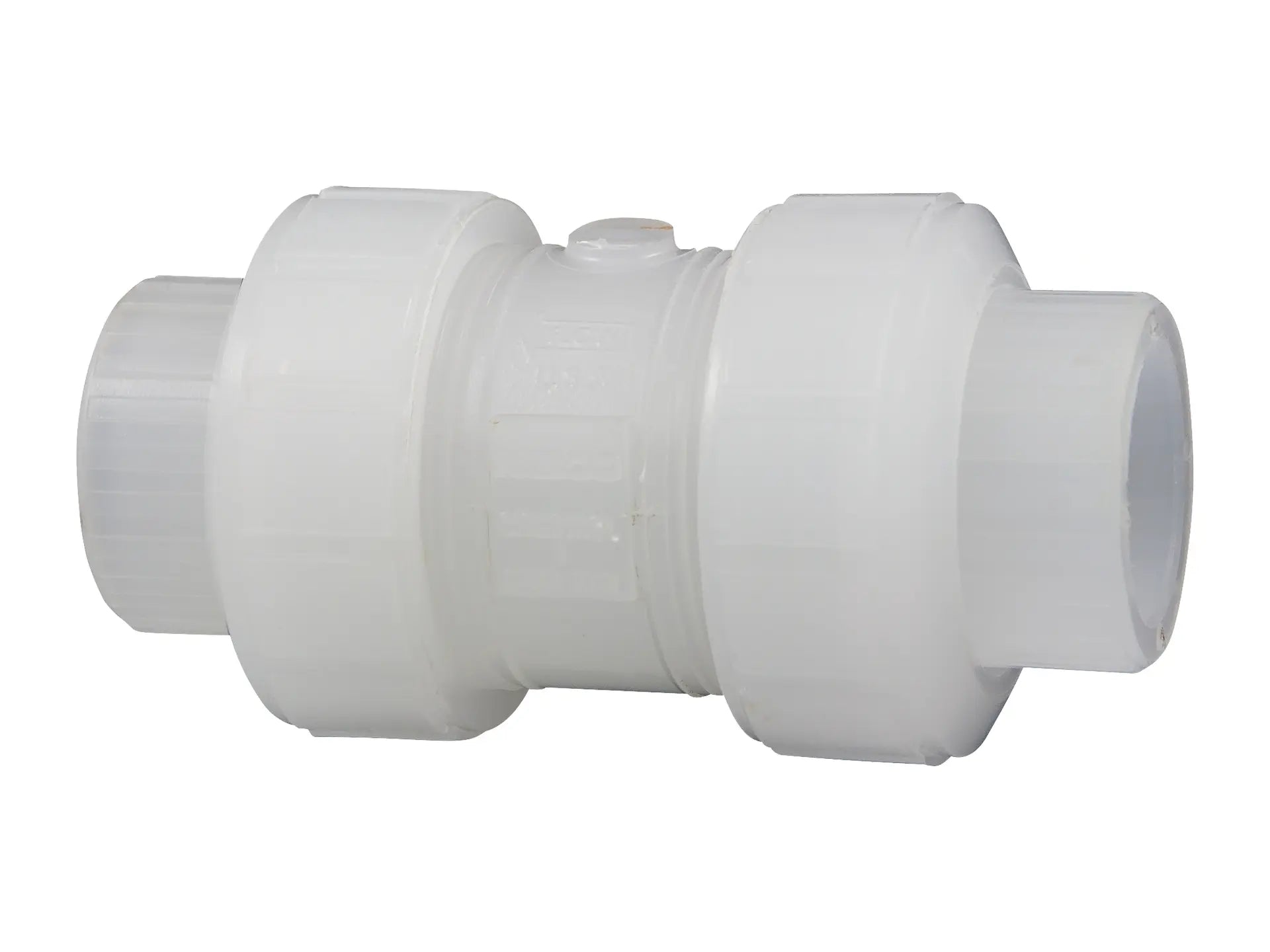 NIBCO MN800AB, 1 in.,1-1/4in. Ball Check Valve Threaded, True Union, Chem-Pure Natural PP Sch 80