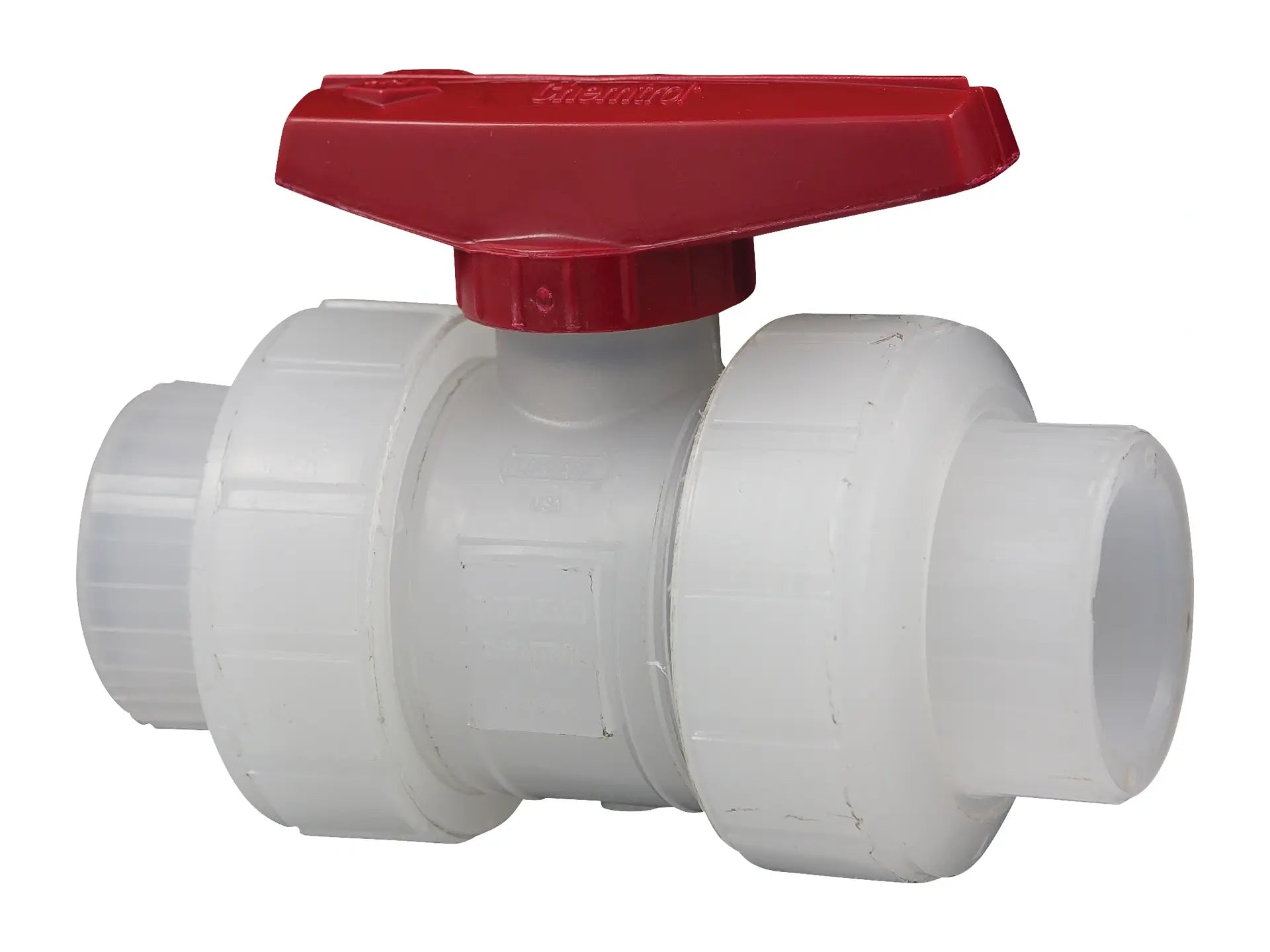 NIBCO MN913AC, 1-1/2in. Ball Valve Model C, Socket, Tru-Bloc True Union, Chem-Pure Natural PP Sch 80
