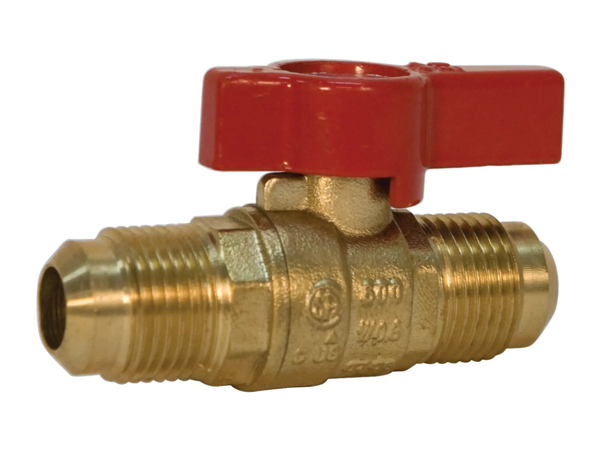 NIBCO N012416, 1/2 in. Gas Ball Valve 1/2-in. Flare x Flare, Lever Handle GBVA