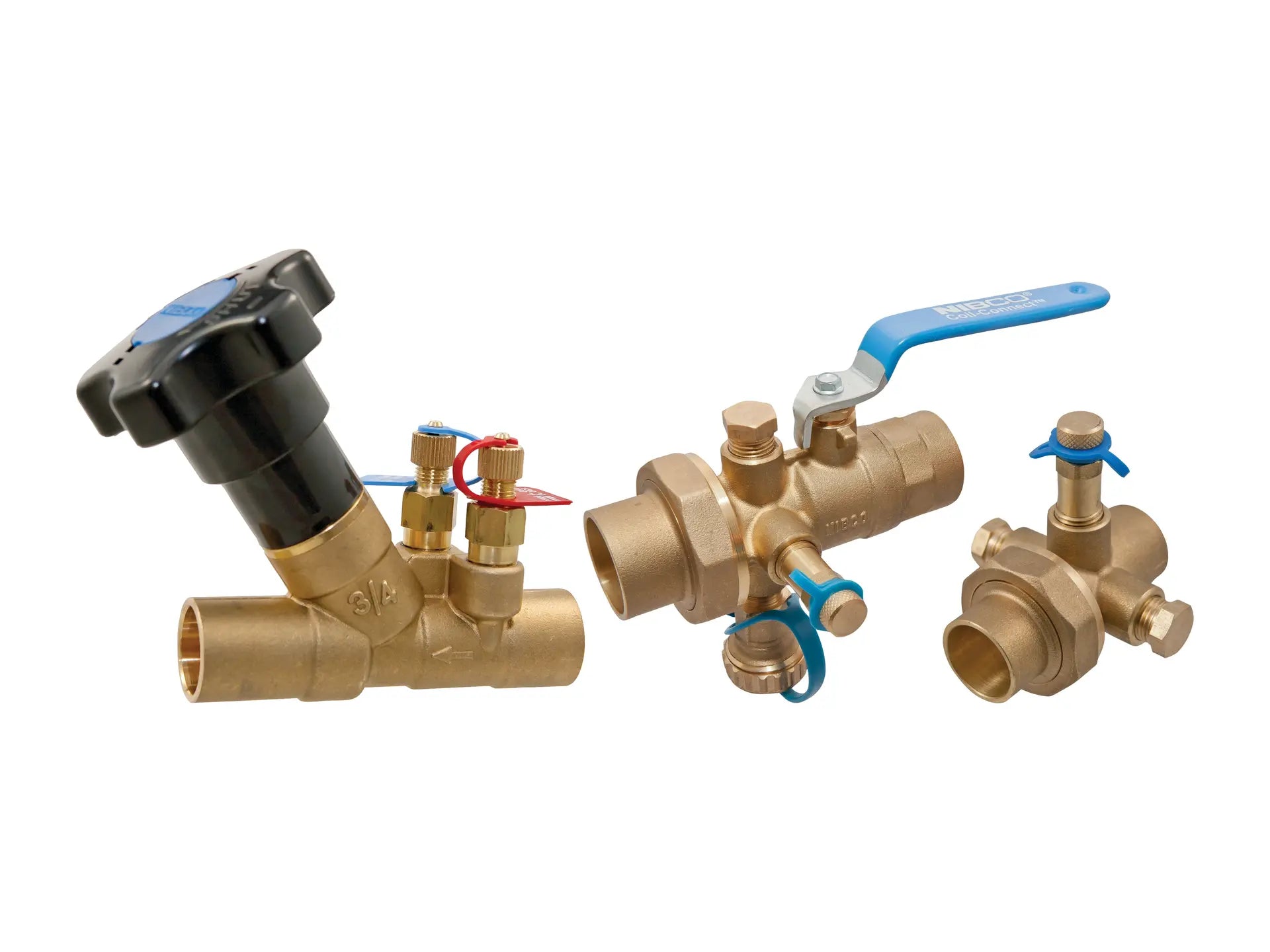 NIBCO NCC1S00B, 1-1/4in. FLO-BOSS Coil-Connect Kit Solder, Manual Balancing, Isolation Valve NCC1S