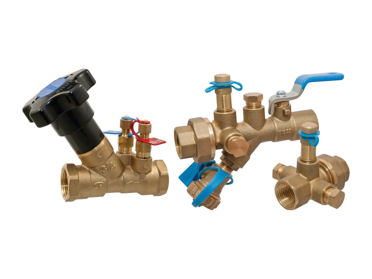 NIBCO NCC2T00C, 1-1/2in. FLO-BOSS Coil-Connect Kit Threaded, Manual Balancing, Strainer Valve NCC2T
