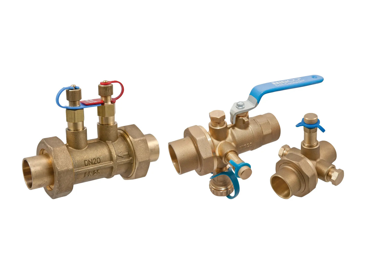 NIBCO NCC3S006, 1/2in. FLO-BOSS Coil-Connect Kit Solder, Automatic Balancing, Isolation Valve NCC3S