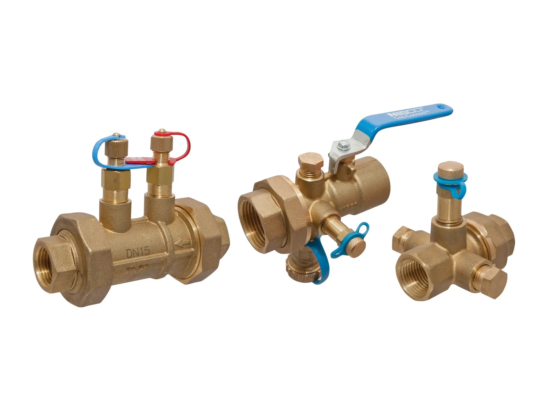 NIBCO NCC3T00C, 1-1/2in. FLO-BOSS Coil-Connect Kit Threaded, Automatic Balancing, Iso Valve