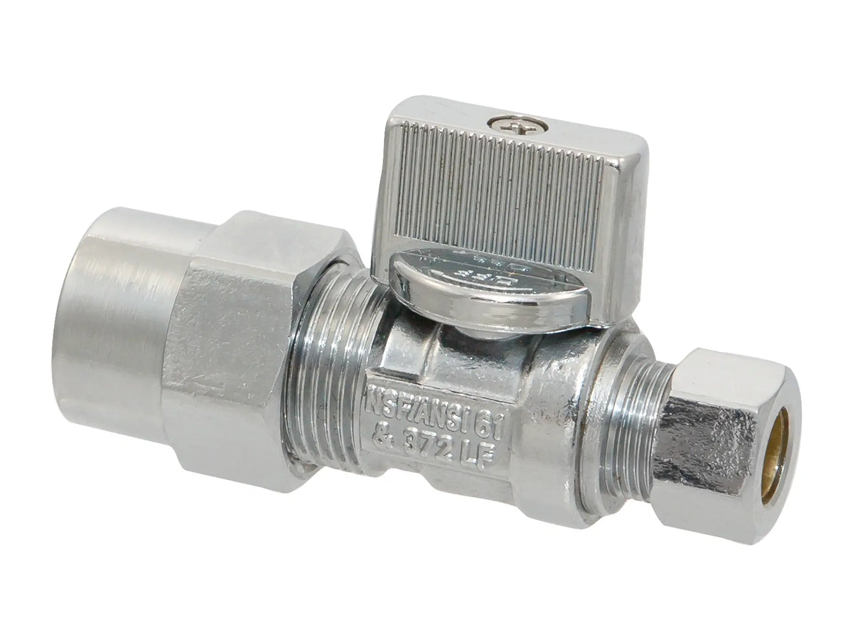 NIBCO ND613L7, 1/2 in. x 3/8 in. O.D. Supply Stop Valve Lead-Free
