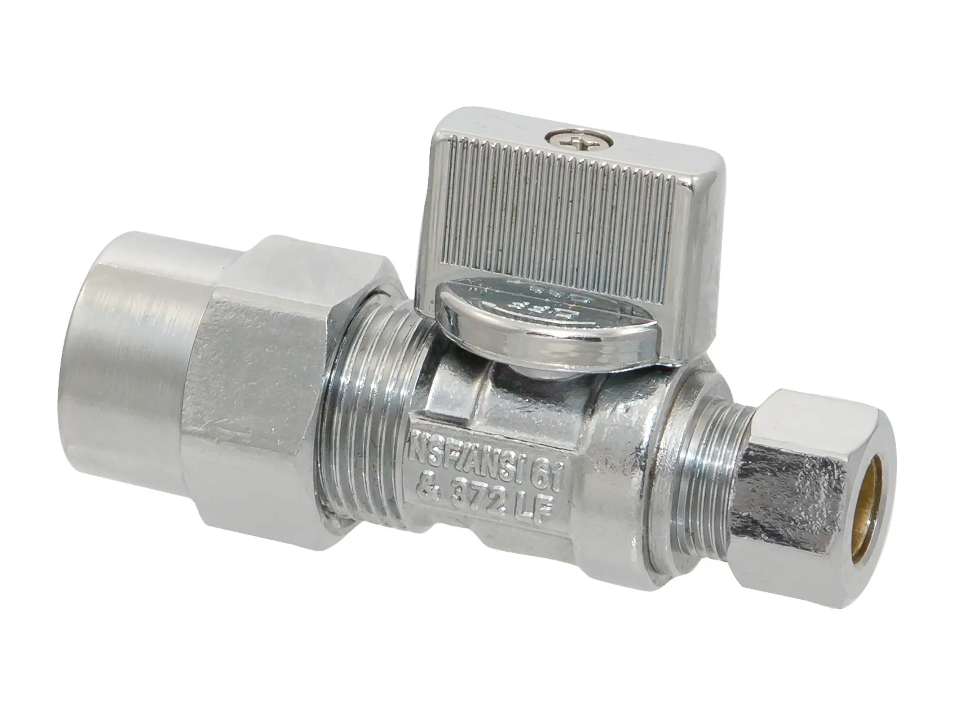 NIBCO ND613L7, 1/2 in. x 3/8 in. O.D. Supply Stop Valve Lead-Free